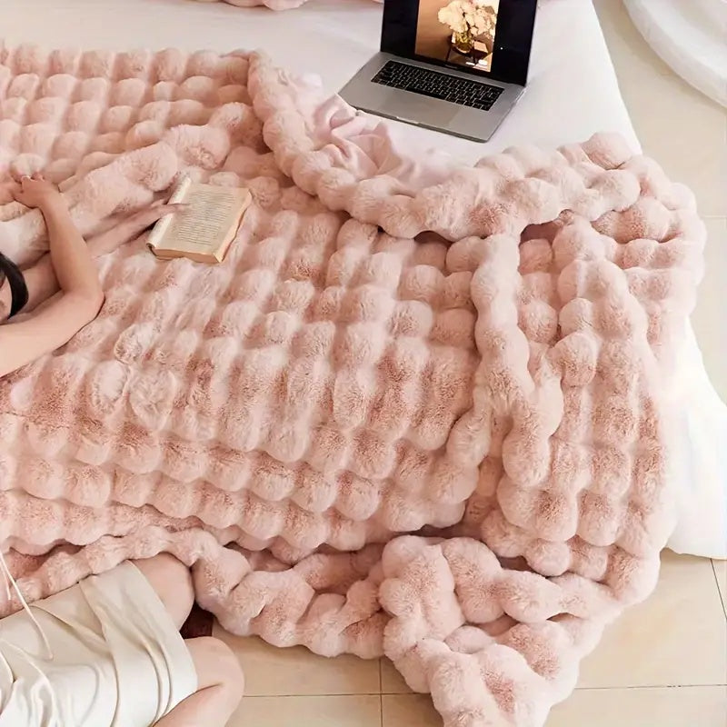 Faux Fur Throw Blanket Soft Luxury Design