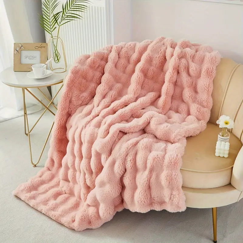 Faux Fur Throw Blanket Soft Luxury Design
