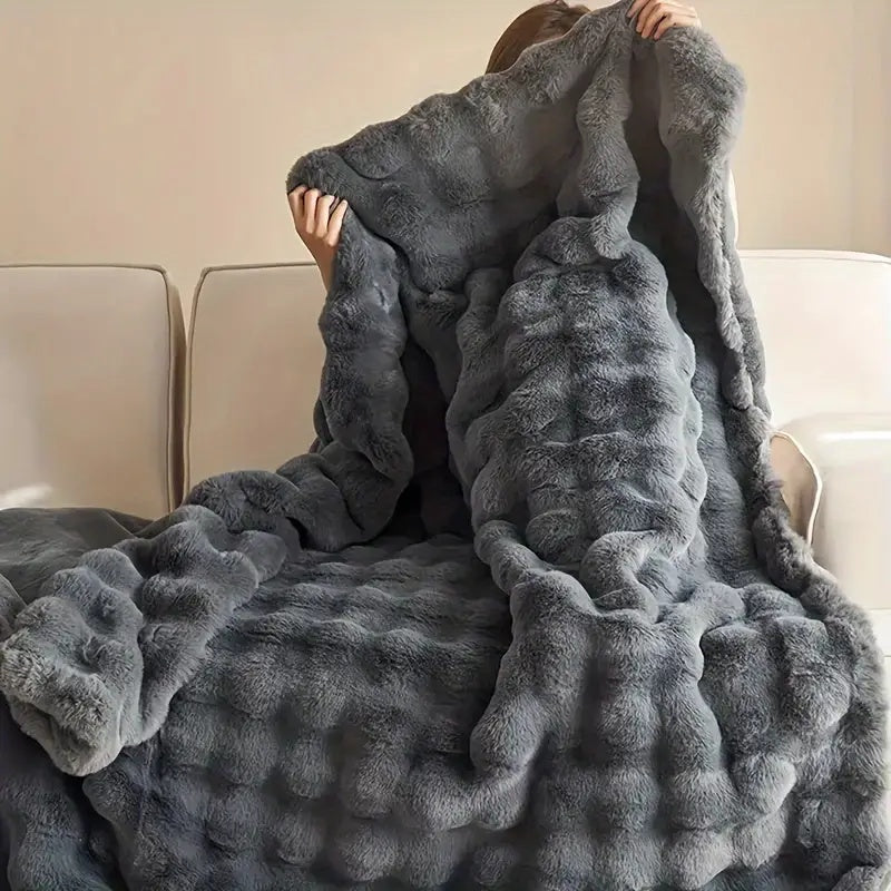 Faux Fur Throw Blanket Soft Luxury Design