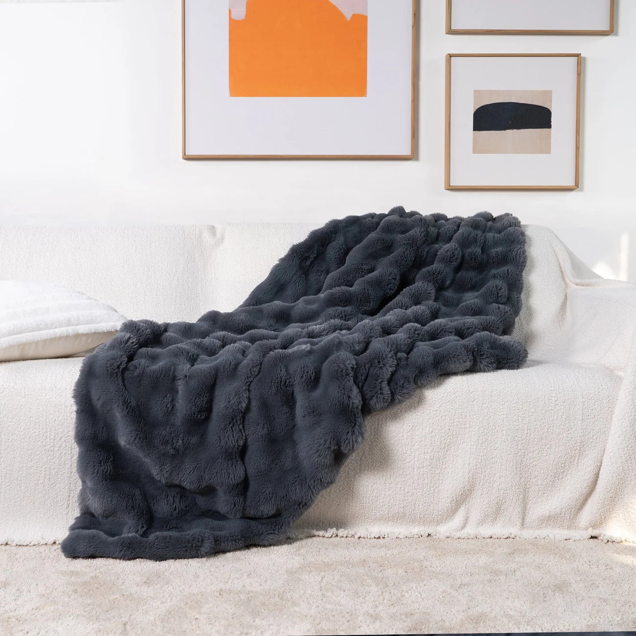 Faux Fur Throw Blanket Soft Luxury Design