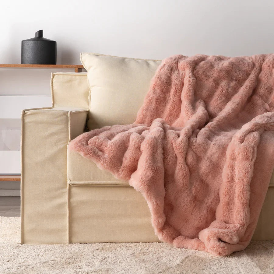 Faux Fur Throw Blanket Soft Luxury Design