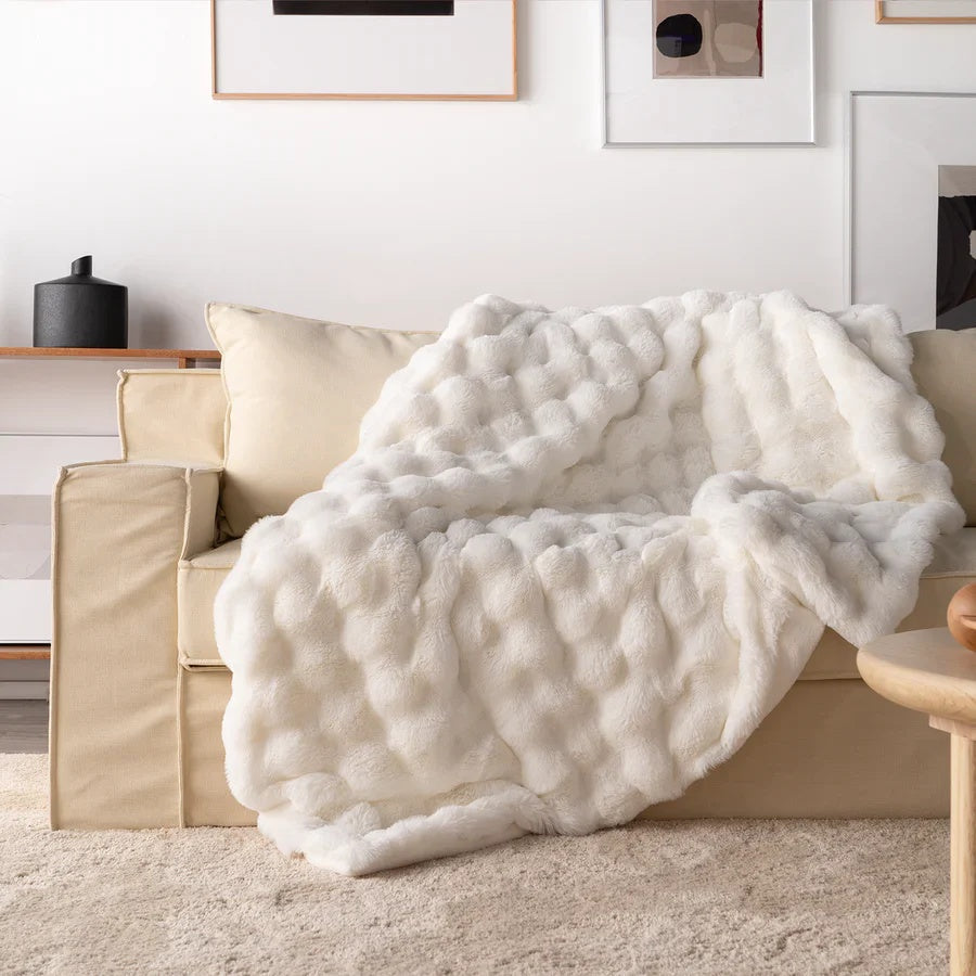 Faux Fur Throw Blanket Soft Luxury Design