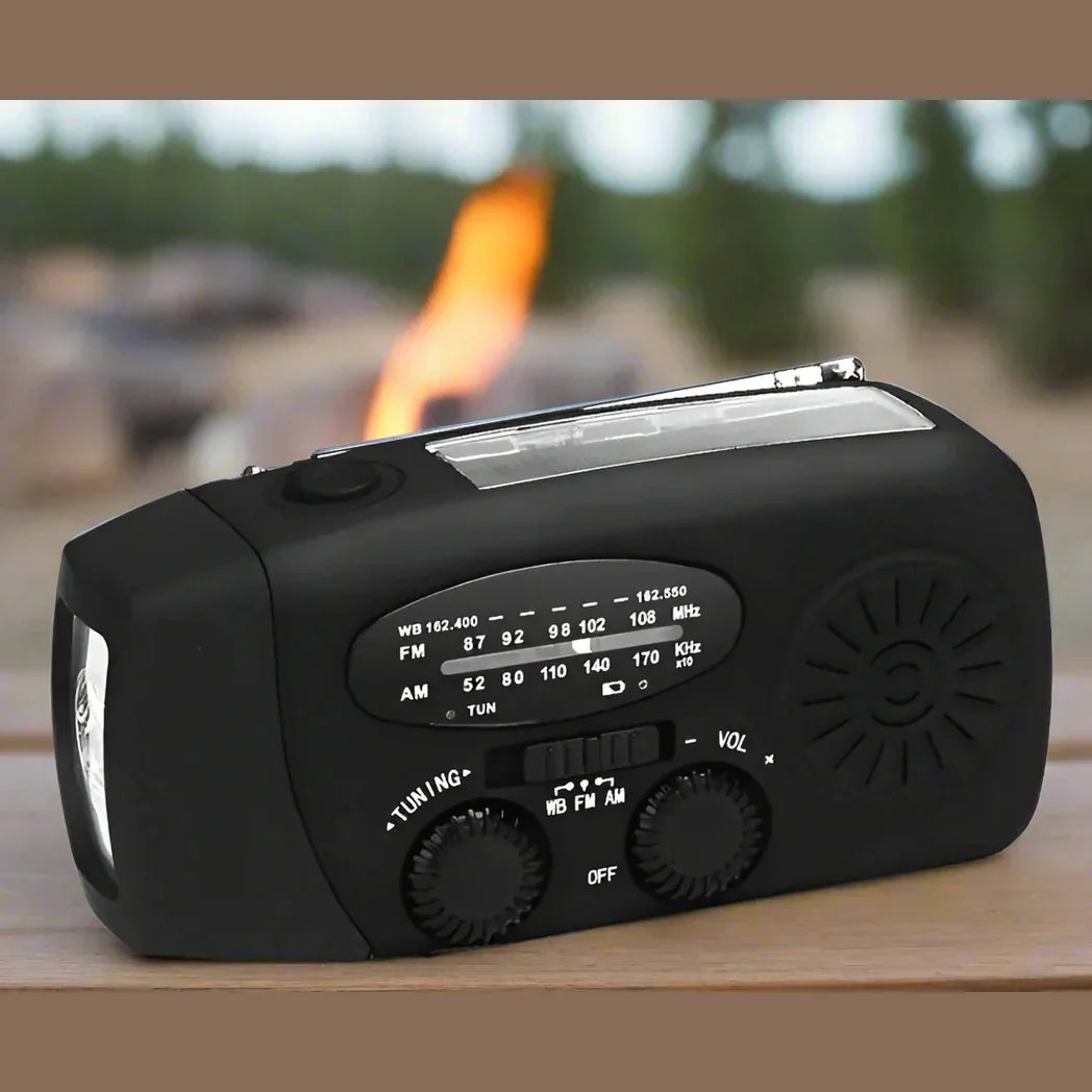 Emergency Radio | Solar Hand Crank Power Hub for Camping