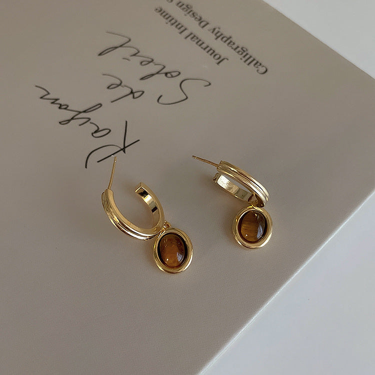 Natural Stone Vintage Earrings