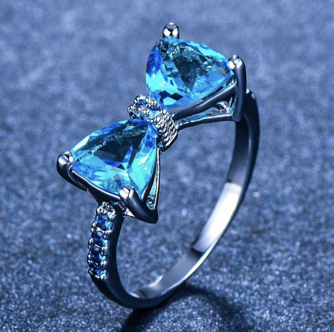 Forget Me Not Bow Ring
