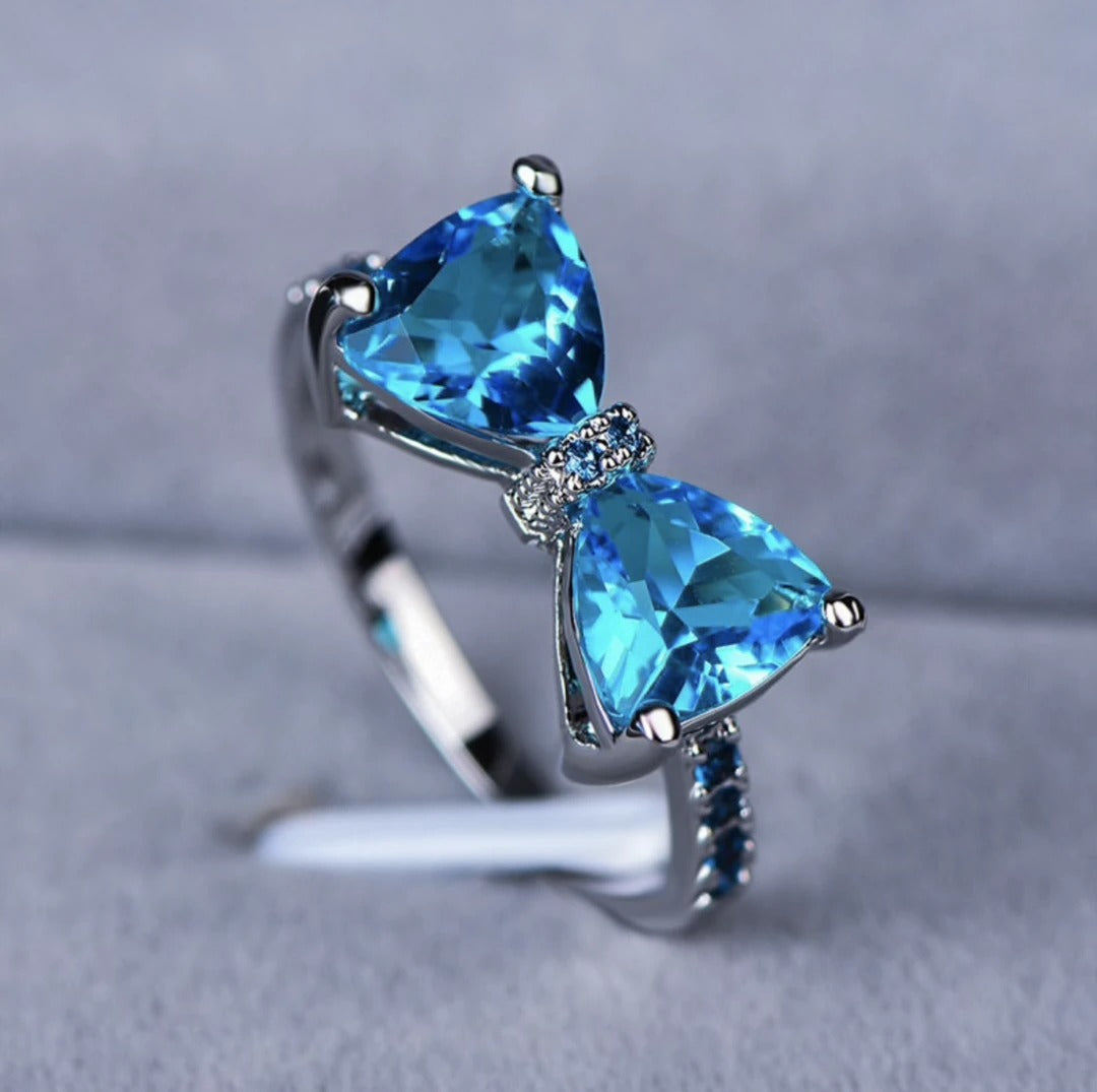 Forget Me Not Bow Ring