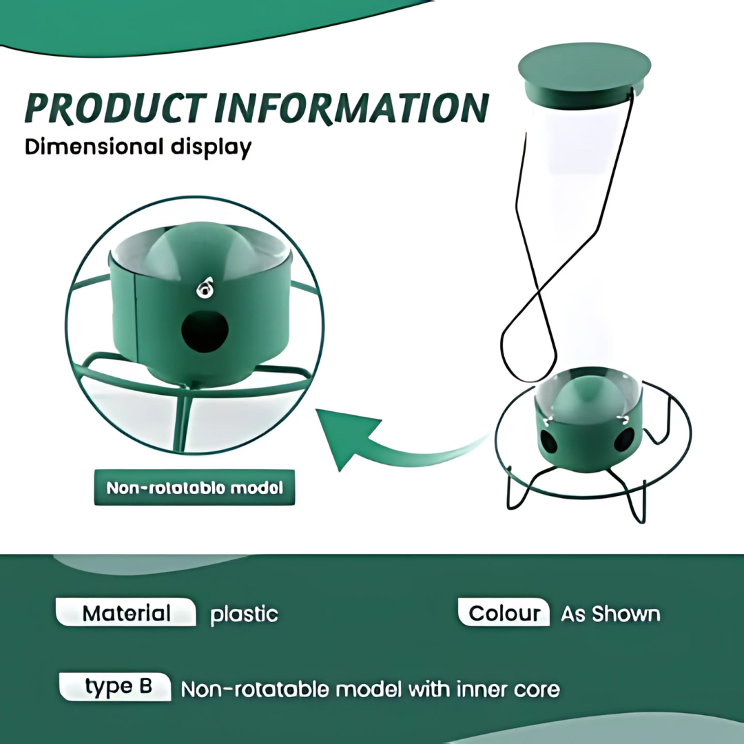 Bird Feeder Metal Hanging Squirrel Proof Design