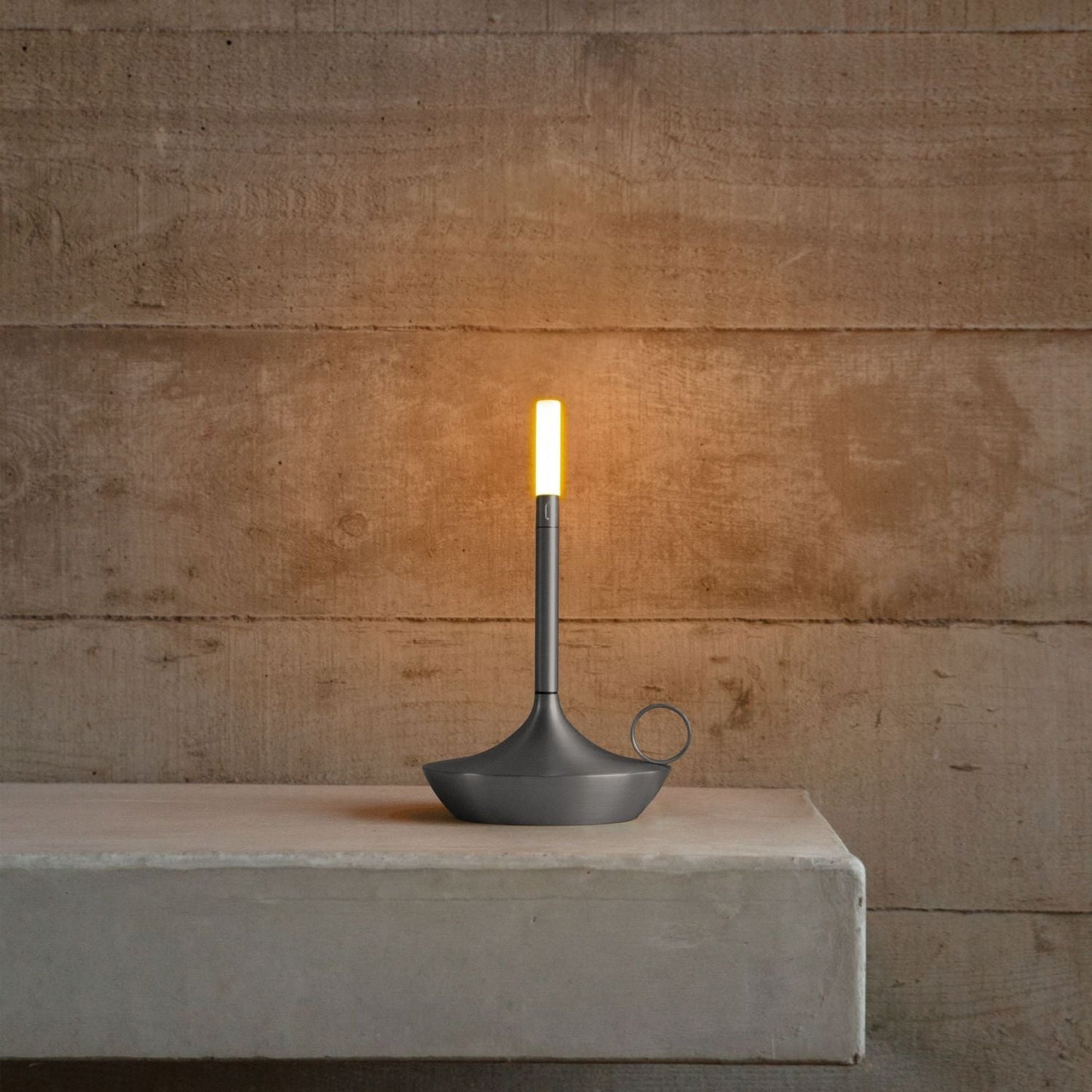 Table Lamp Brass Finish LED Rechargeable Light