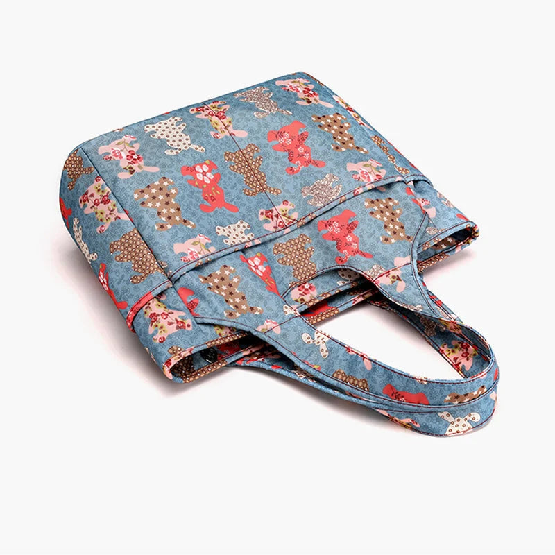 Handbag with fashion print