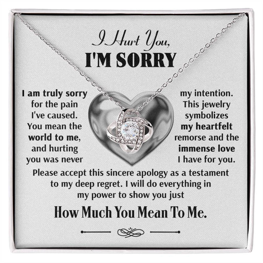 Sorry - Sincere Apology - Love Knot Necklace