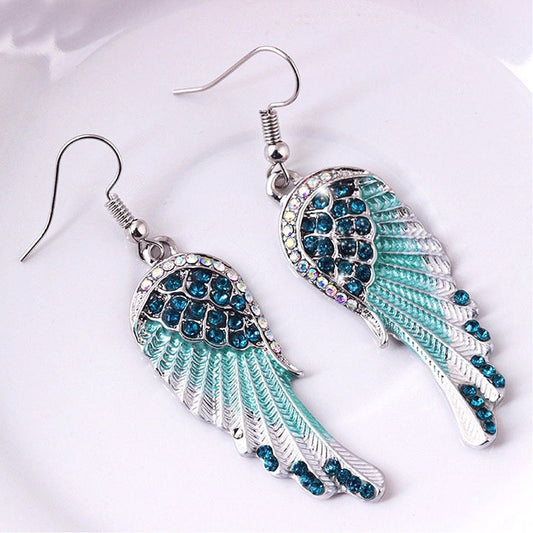 Crystal Angel Wing Earrings