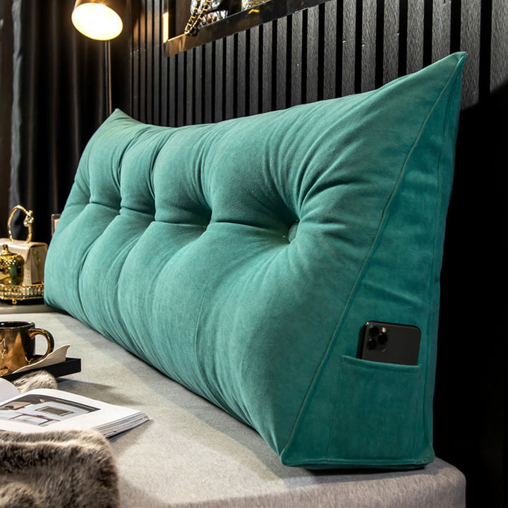 Wedge Backrest Cushion with Phone Pocket