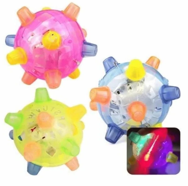 Dog Toy LED Bouncing Interactive Ball Rubber