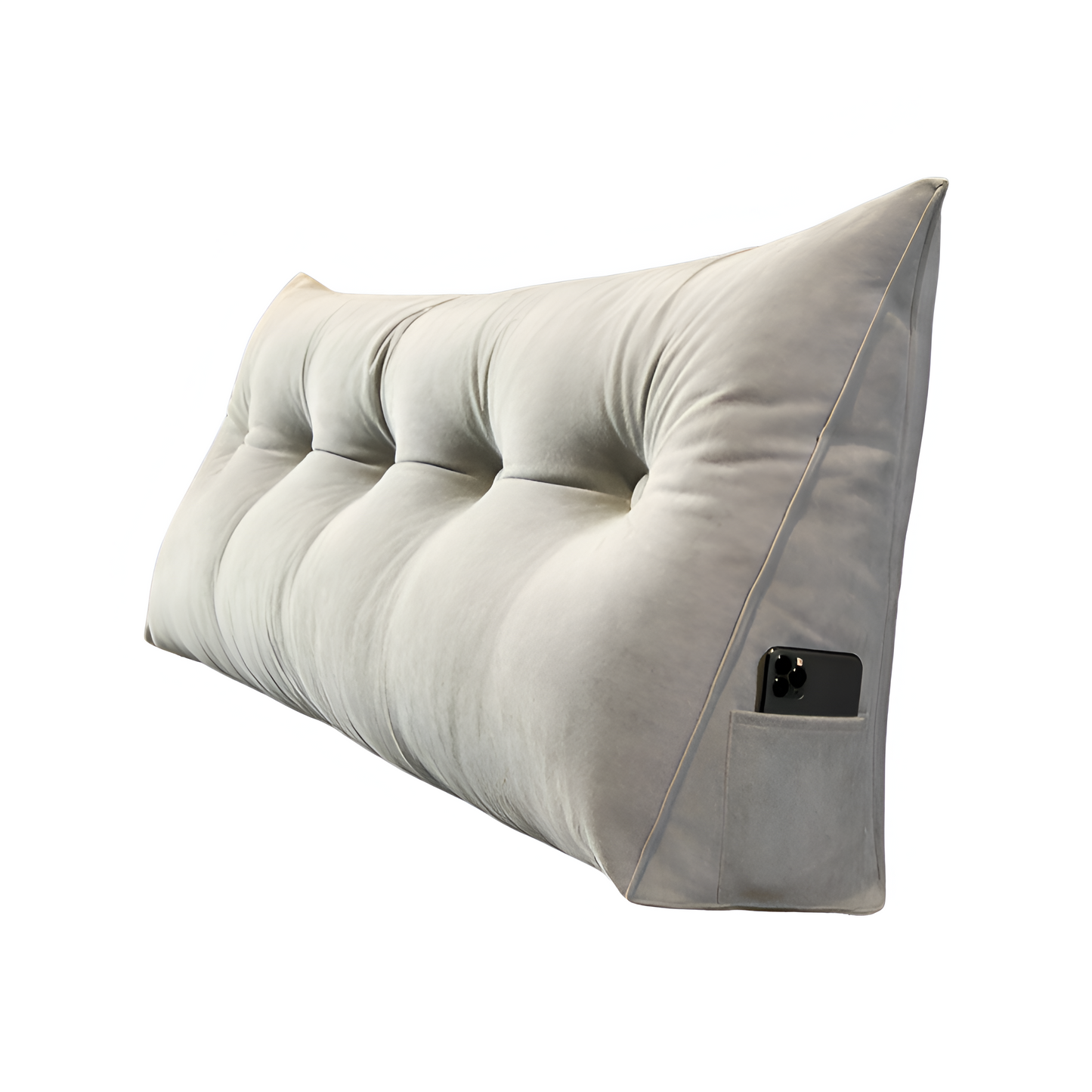Wedge Backrest Cushion with Phone Pocket