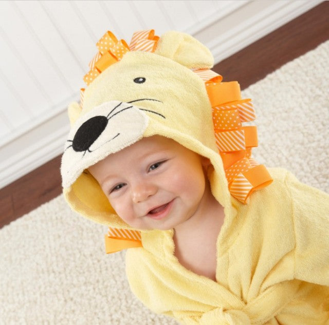 Baby Bathrobe Cotton Hooded Animal Towel