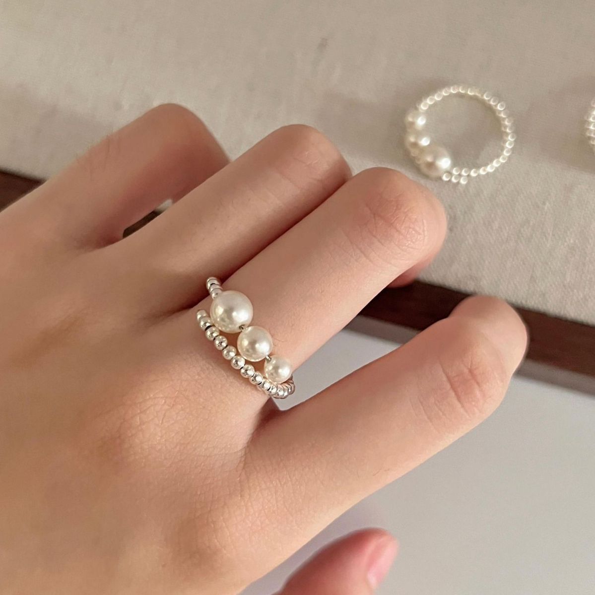 Sterling Silver Freshwater Pearl Wrap Ring