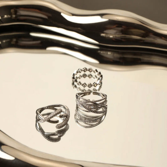 Personalised Geometric Adjustable Ring