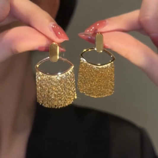 Hoop Tassel Earrings