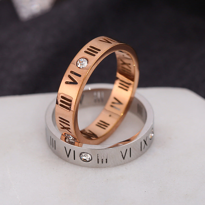 Openwork Roman Numeral Ring
