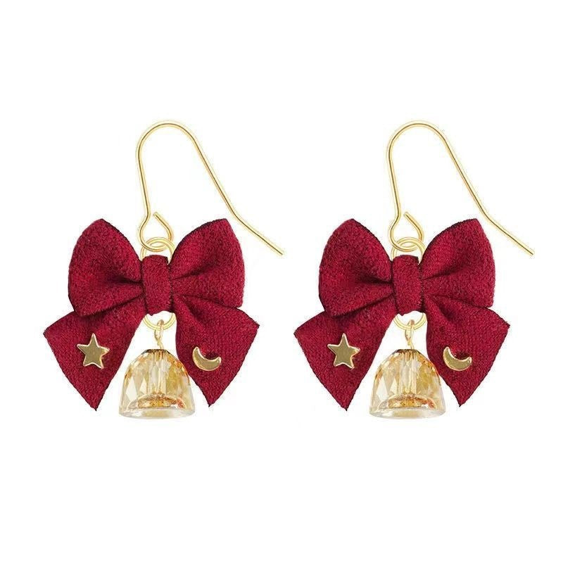 Ribbon Bell Earrings/Ear Clips