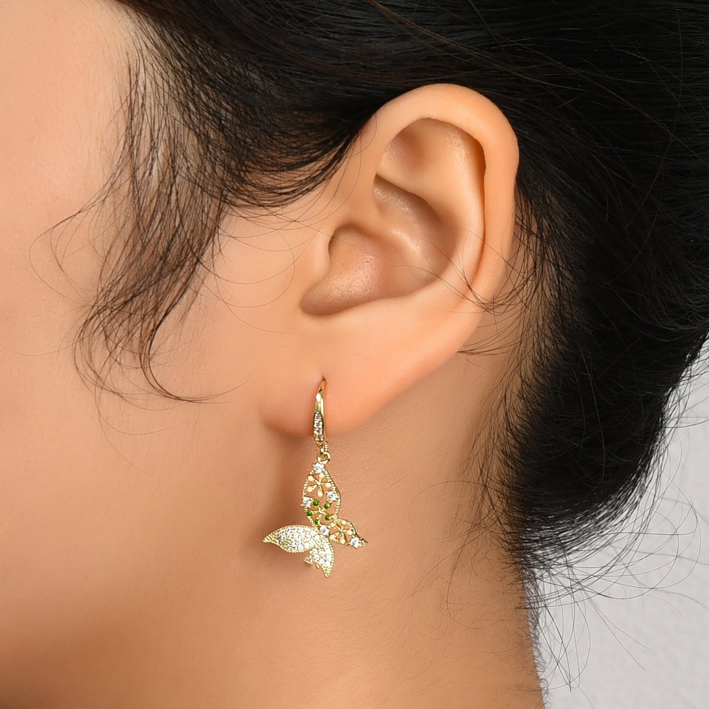 Butterfly & Flower Earrings