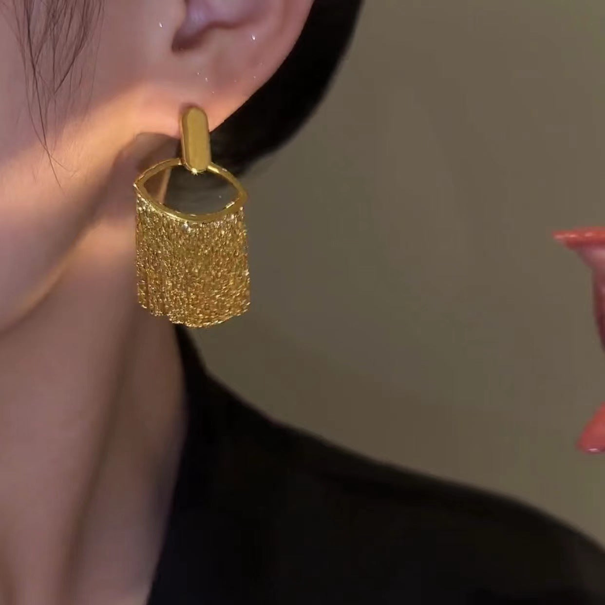 Hoop Tassel Earrings