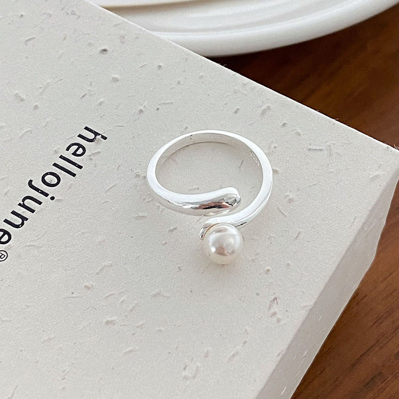 Adjustable Minimalist Pearl Ring