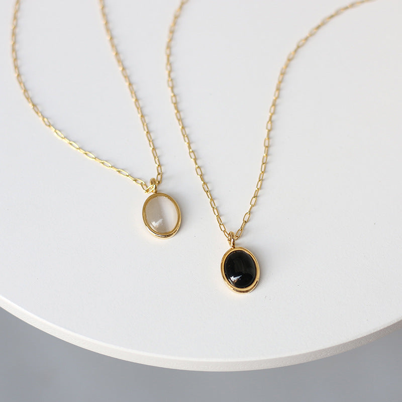 Cat's eye stone vintage necklace