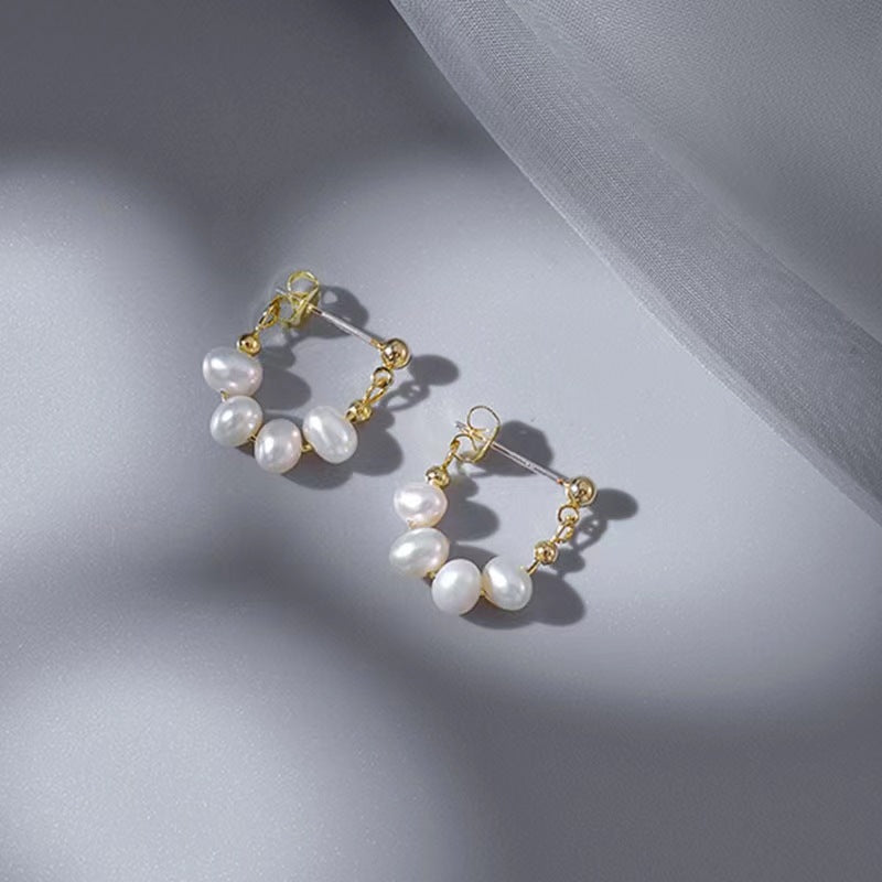 Pearl Hoop Earrings