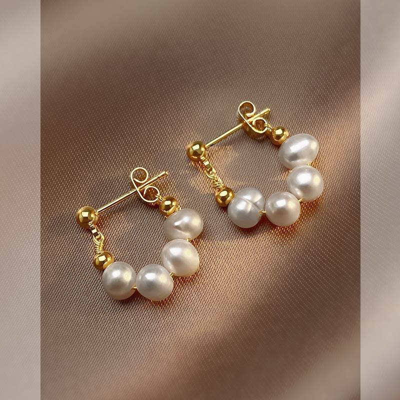 Pearl Hoop Earrings