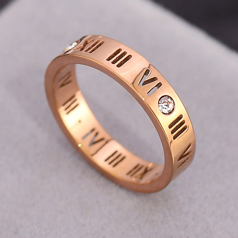 Openwork Roman Numeral Ring