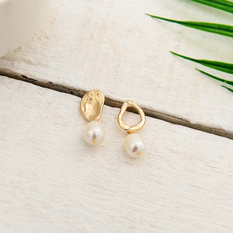 Asymmetrical Pearl Earrings