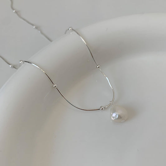 925 Silver Natural Pearl Necklace