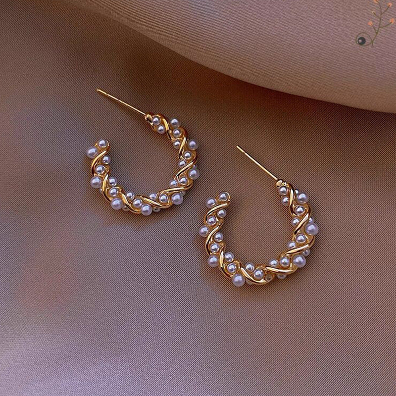 Mini Pearl Hoop Earrings