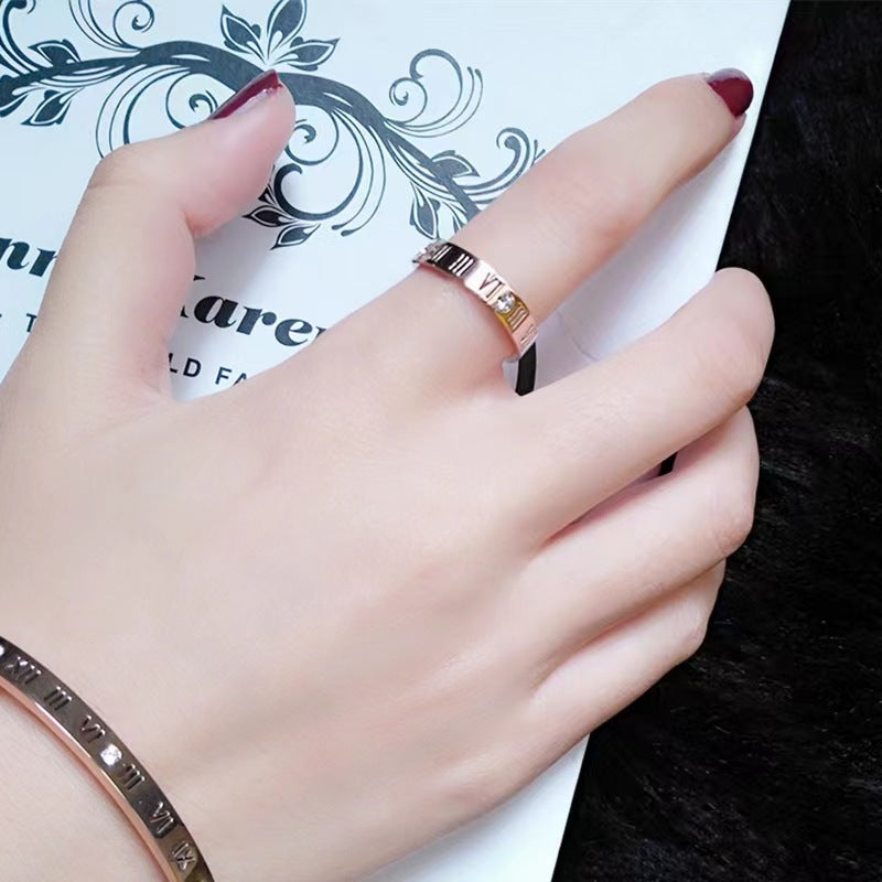 Openwork Roman Numeral Ring