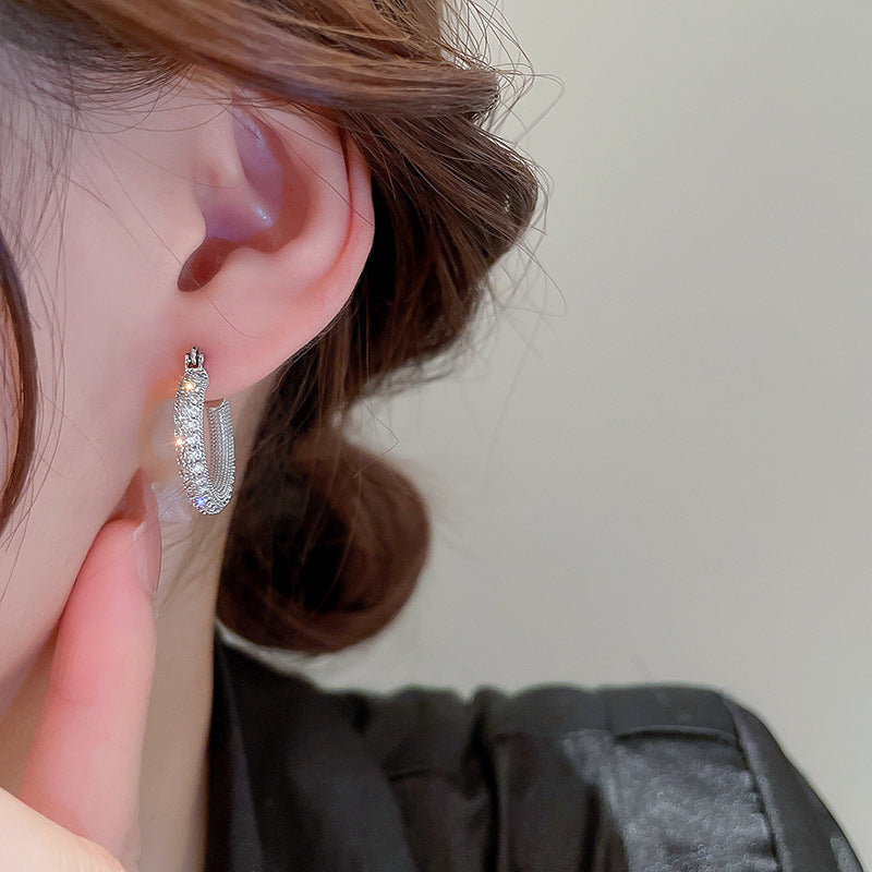 Zirconia Circle Earrings