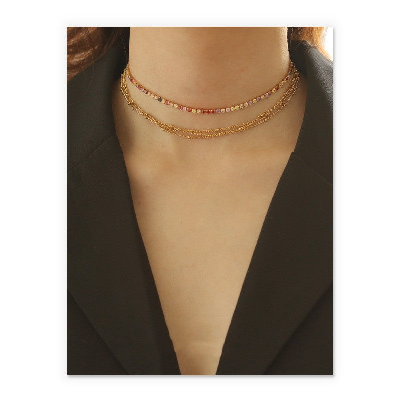 Zirconia Necklace Bracelet Necklace