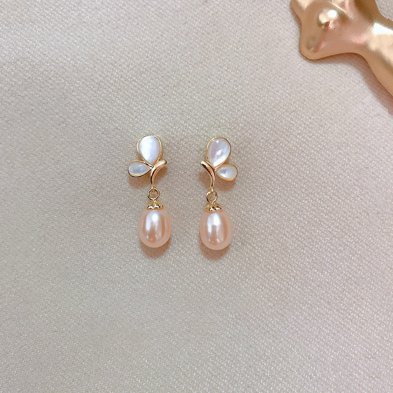 Butterfly Freshwater Pearl Earrings