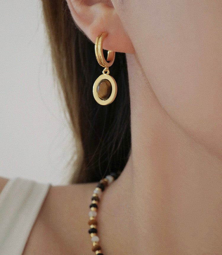 Natural Stone Vintage Earrings