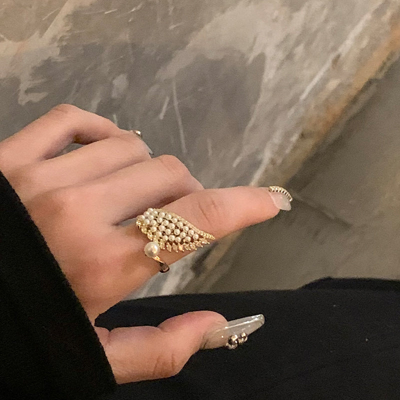 Angel Wing Pearl Ring