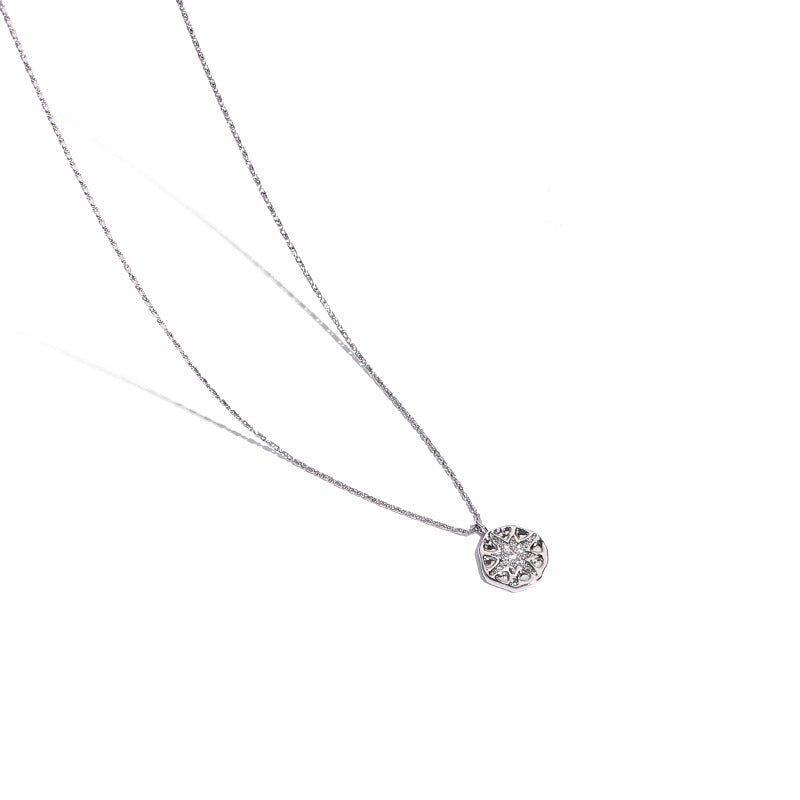 Polaris Coin Button Pendant Necklace