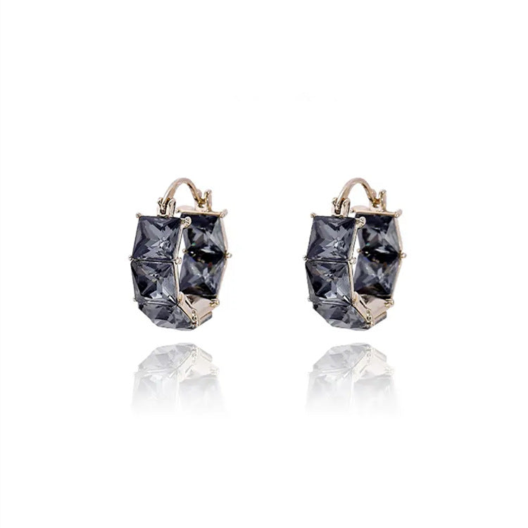 Grey Crystal Earrings