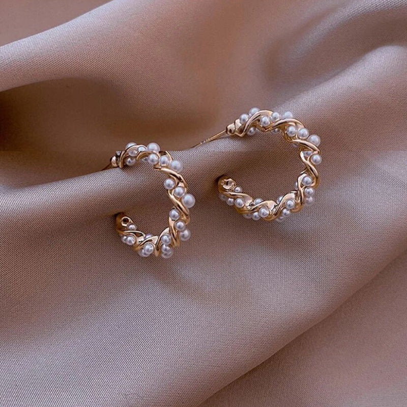 Mini Pearl Hoop Earrings