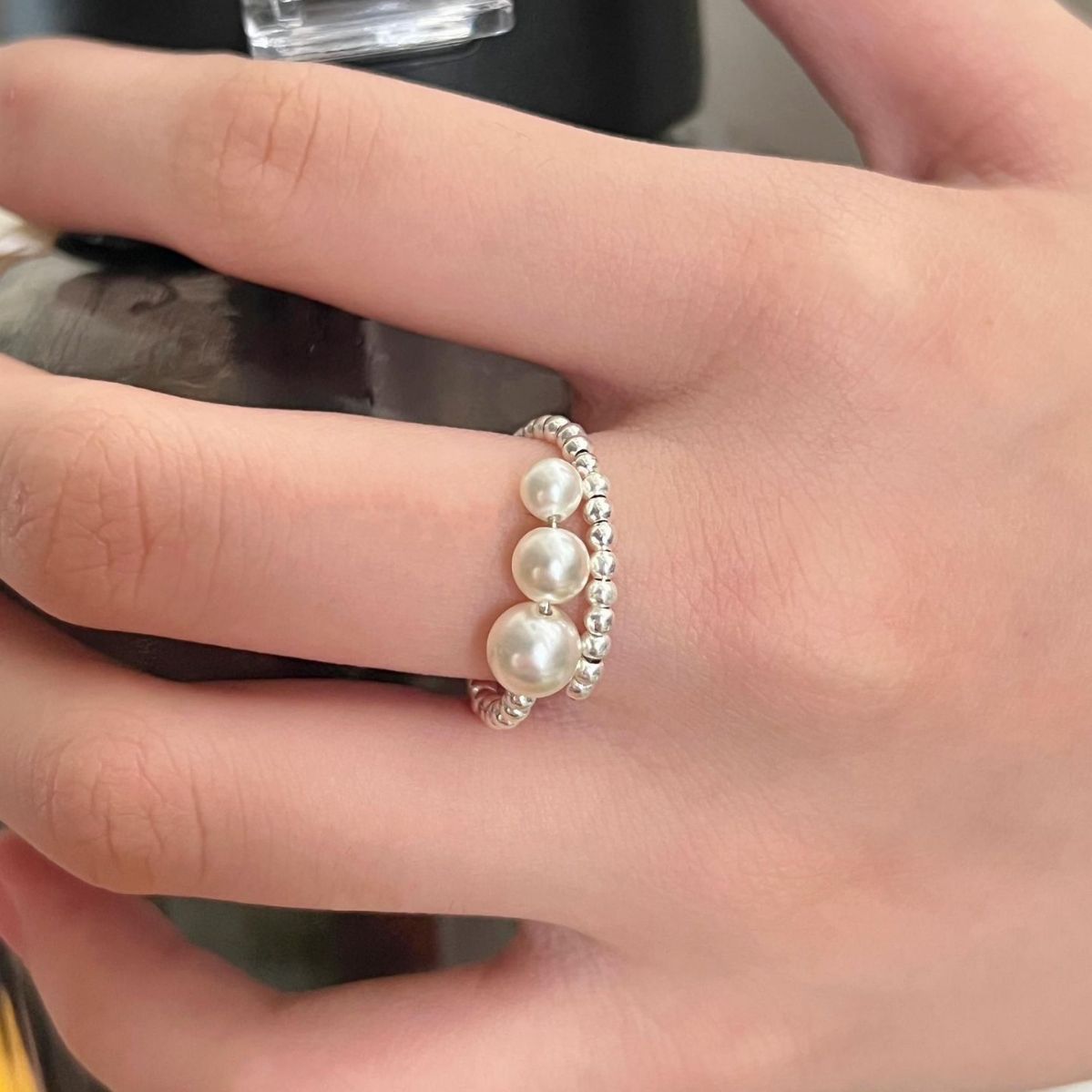 Sterling Silver Freshwater Pearl Wrap Ring