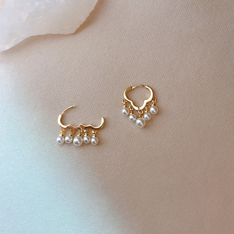 Mini Cloud Pearl Earrings