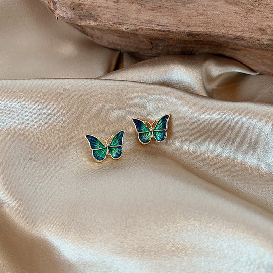 Butterfly Emerald Green Earrings