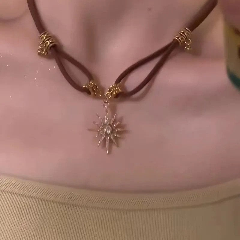 Vintage Sun God Pendant Necklace