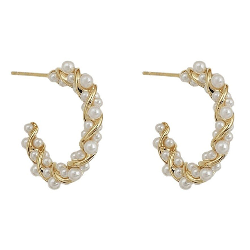 Mini Pearl Hoop Earrings