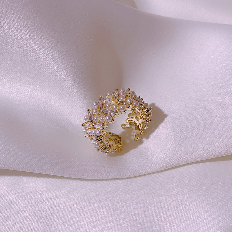 Eliora Crystal Pearl Ring