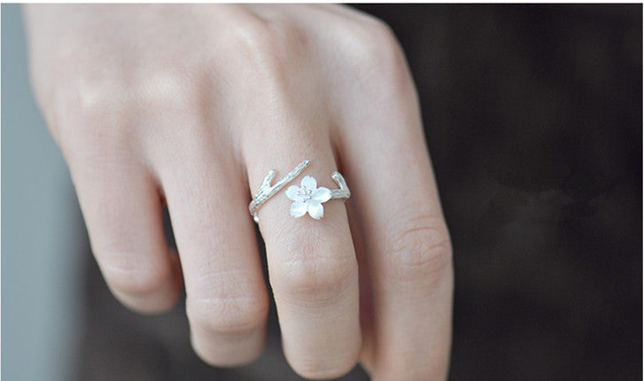 White Cherry Blossom Ring